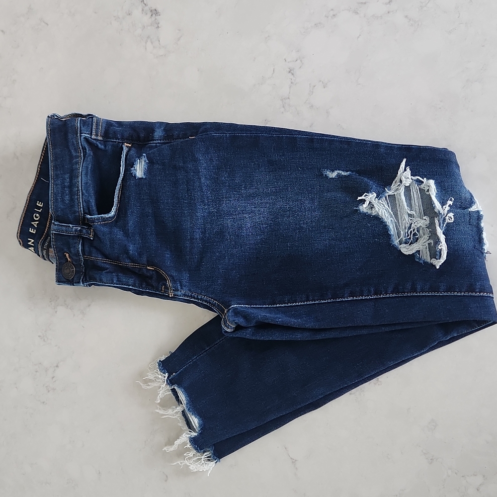 American Eagle ripped jeans (dark blue)